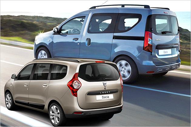 Kürzer, höher und Schiebetüren: In der Seitenansicht setzt sich der Dokker (oben) vom Lodgy ab