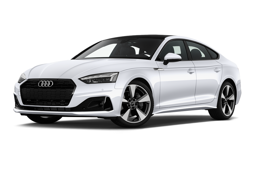 Audi A5 Sportback (Baujahr 2021) Design 5 Türen seitlich vorne mit Felge