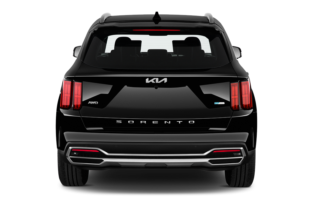 Kia Sorento Hybride (Baujahr 2023) Base 5 Türen Heckansicht