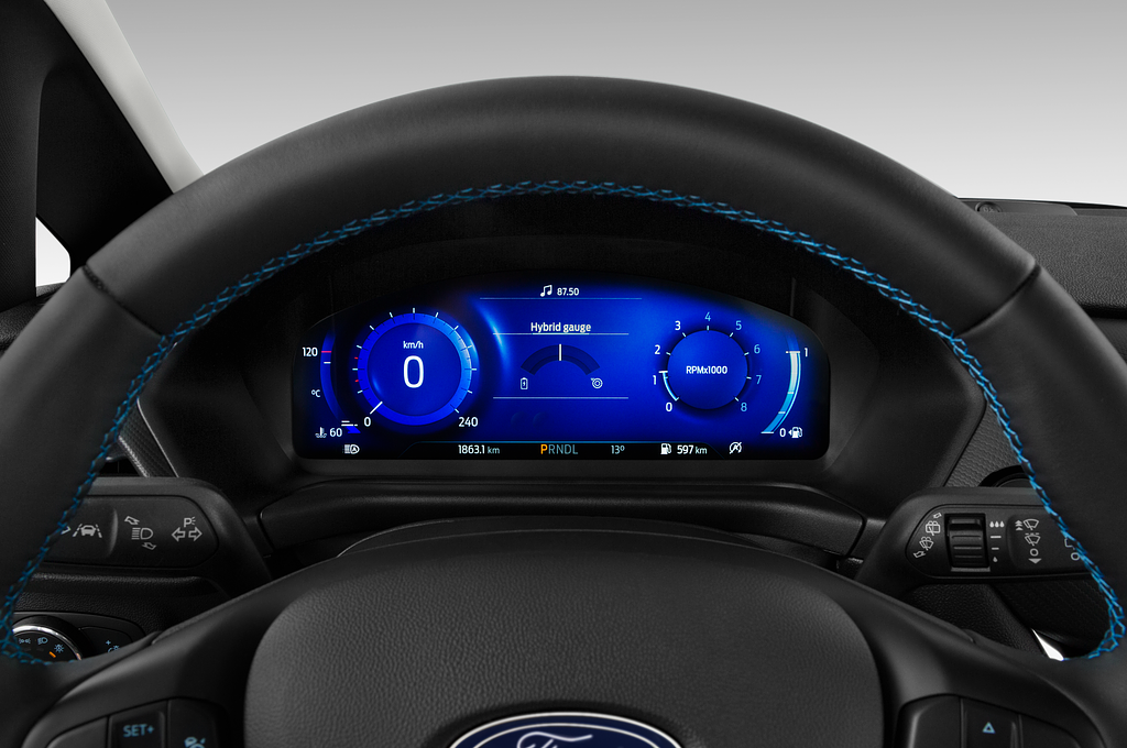 Ford Fiesta (Baujahr 2022) Active X MHEV 5 Türen Tacho und Fahrerinstrumente