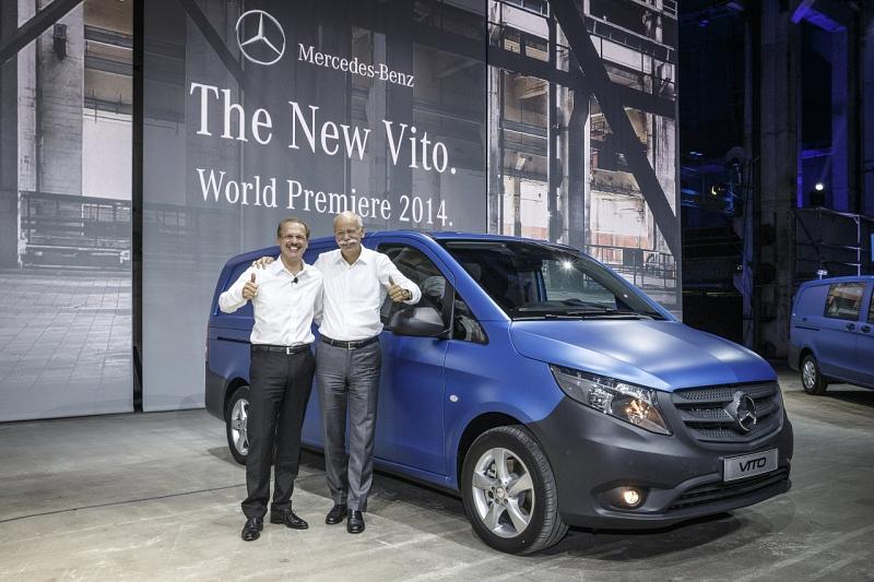 Mercedes Vito 2015_mit Nutzfahrzeug-Chef Volker Mornhinweg und Dieter Zetsche
