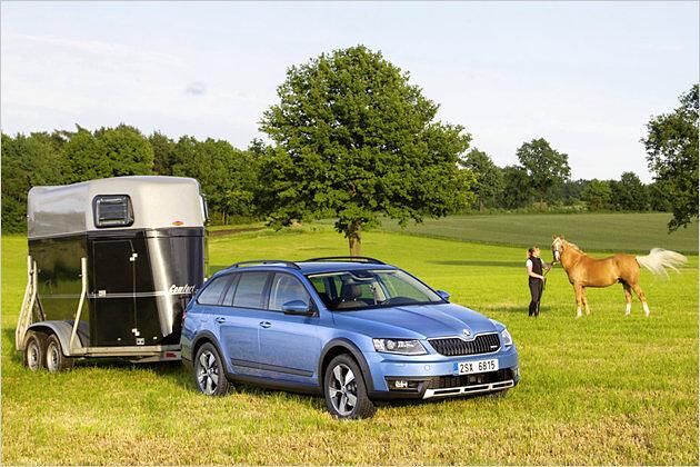 Auf einer matschigen Wiese ist das Allradsystem unschlagbar