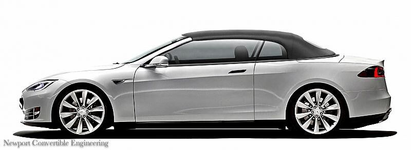Das Tesla Model S Cabrio mit geschlossenem Dach