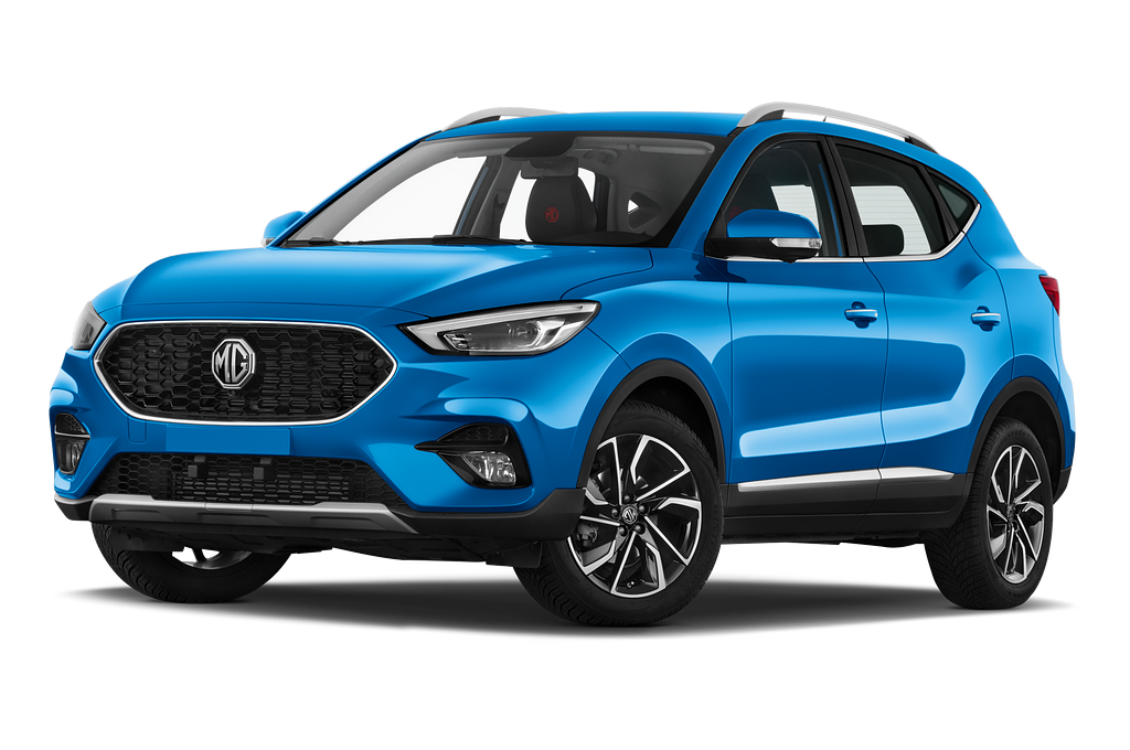 MG ZS (Baujahr 2023) Luxury 5 Türen seitlich vorne mit Felge