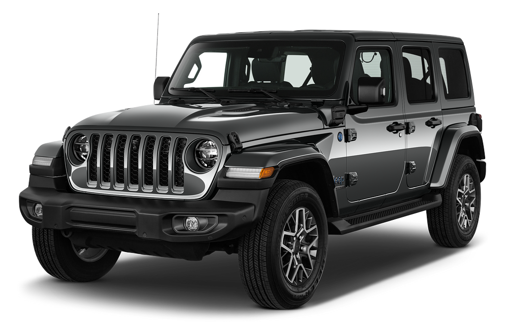 Jeep Wrangler 4xe (Baujahr 2021) 80th Anniversary 5 Türen seitlich vorne