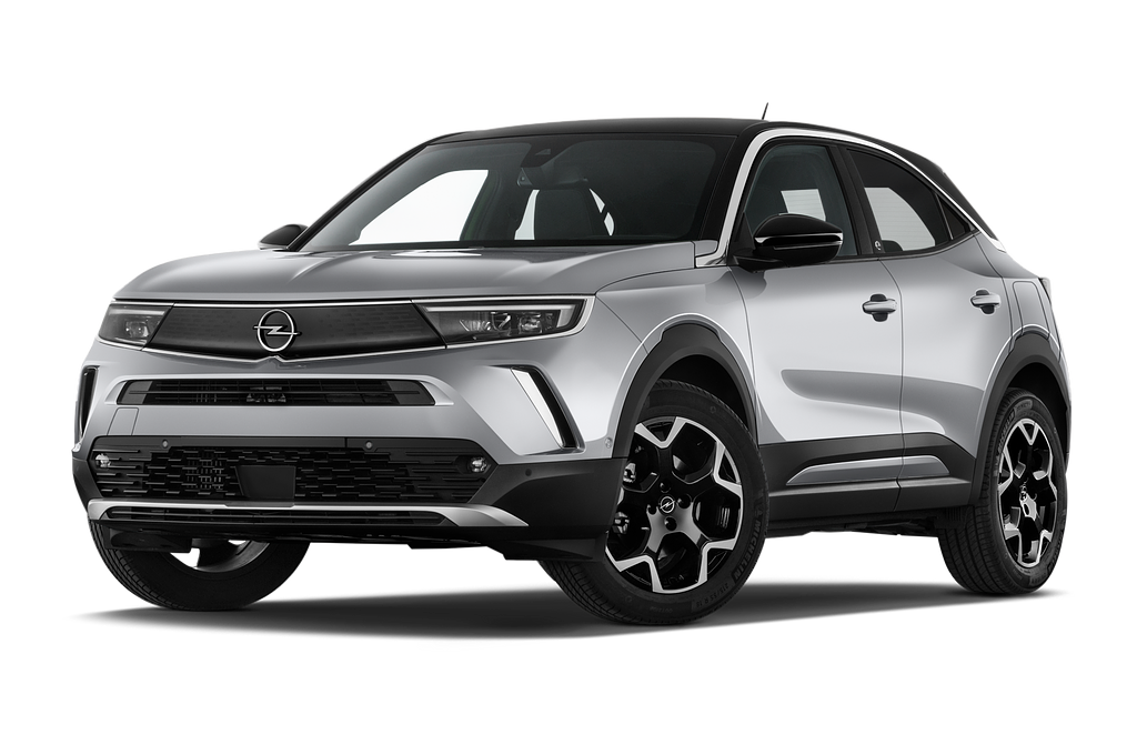 Opel Mokka-E (Baujahr 2022) Ultimate 5 Türen seitlich vorne mit Felge