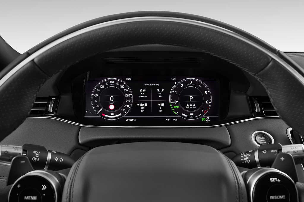 Land Rover Range Rover Evoque (Baujahr 2021) R Dynamic 5 Türen Tacho und Fahrerinstrumente