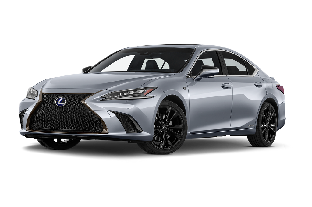 Lexus ES Hybride (Baujahr 2022) F SPORT Executive 4 Türen seitlich vorne mit Felge