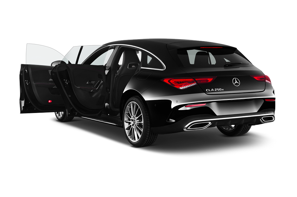 Mercedes CLA Shooting Brake (Baujahr 2022) 250 e AMG Line 5 Türen Tür geöffnet