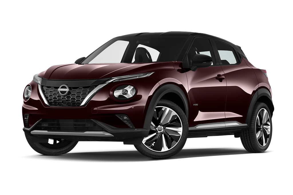 Nissan Juke (Baujahr 2022) Hybrid N-Design 5 Türen seitlich vorne mit Felge