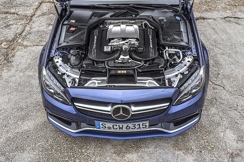 Der 4,0 Liter große V8 des Mercedes-AMG C 63 S.