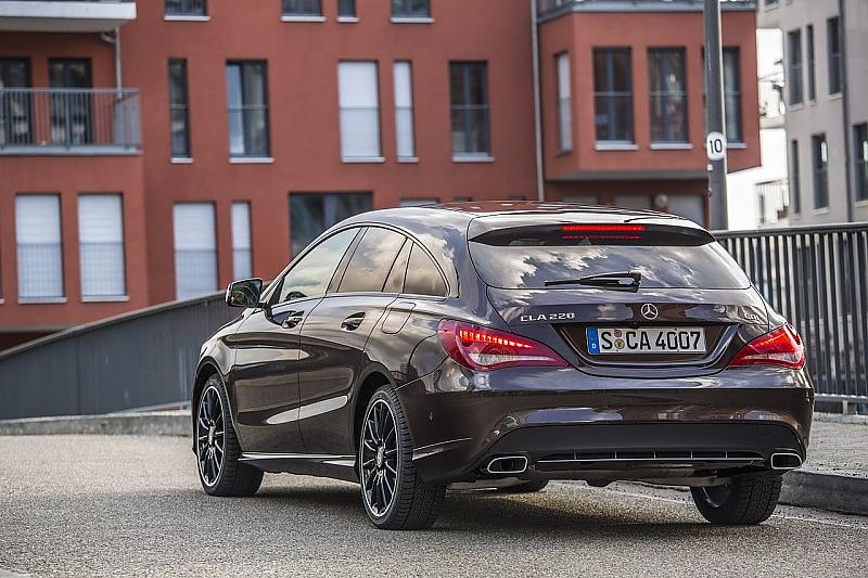 Das Heck des Mercedes CLA Shooting Brake ist nicht so gravitätisch, wie das der CLS Shooting Brake