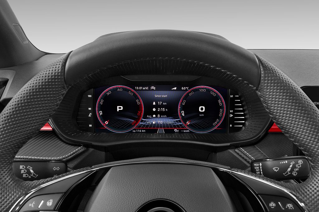 Skoda Fabia (Baujahr 2023) Monte Carlo 5 Türen Tacho und Fahrerinstrumente