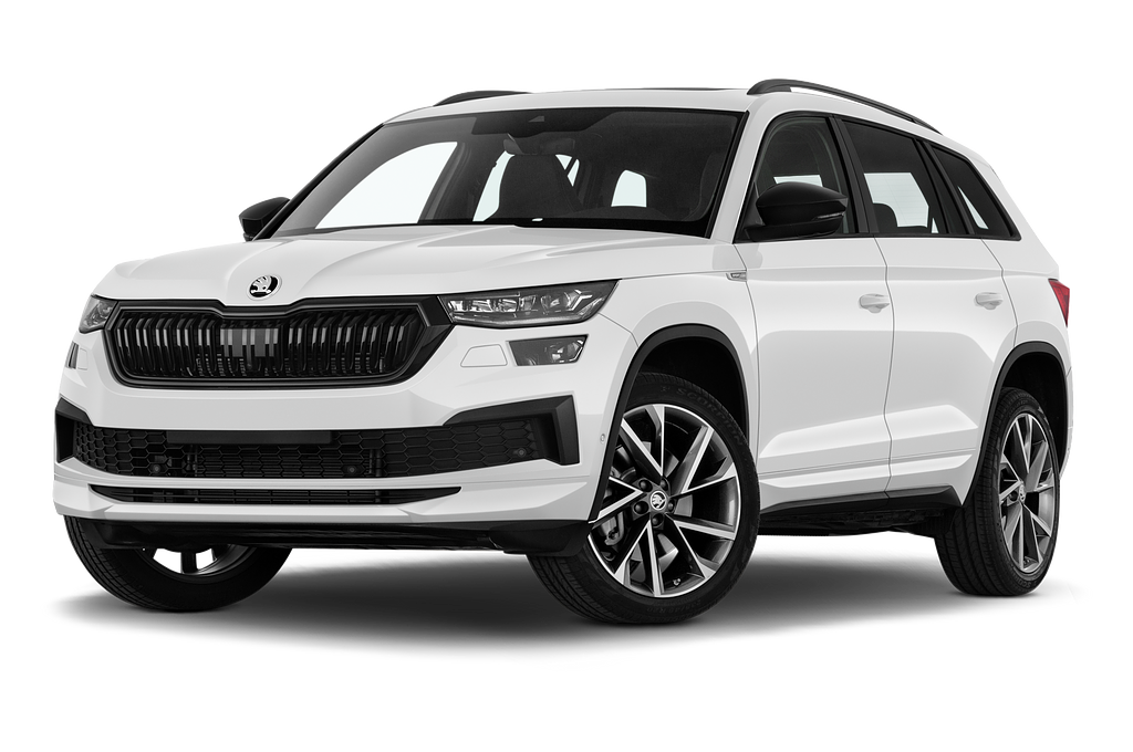 Skoda Kodiaq (Baujahr 2021) SportLine 5 Türen seitlich vorne mit Felge