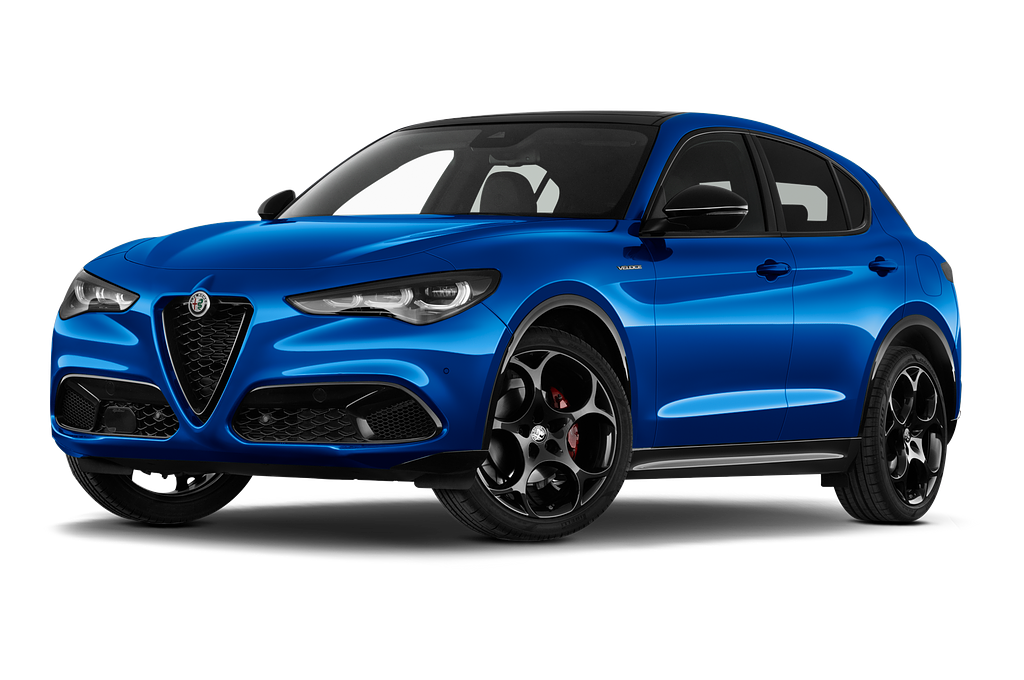 Alfa Romeo Stelvio (Baujahr 2023) Veloce 5 Türen seitlich vorne mit Felge