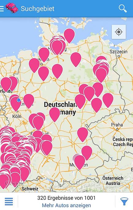 Schon jetzt ist Drivy in ganz Deutschland vertreten.
