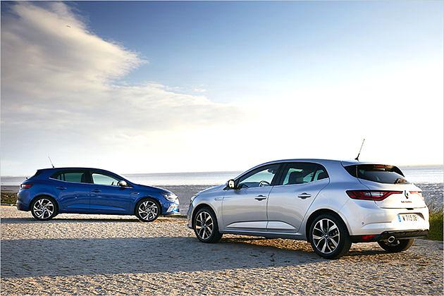 Vereint: Der normale Mégane (vorne) und der GT