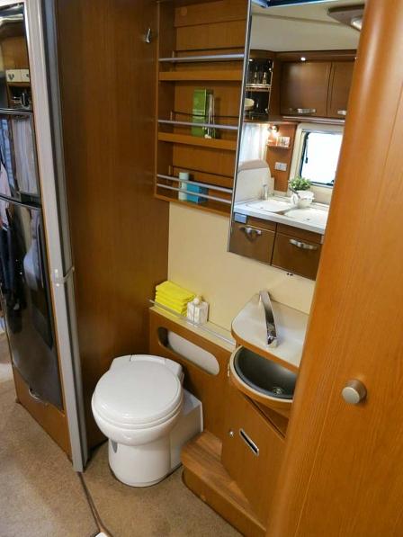 das Klo sind natürlich auch vom Umbau betroffen.