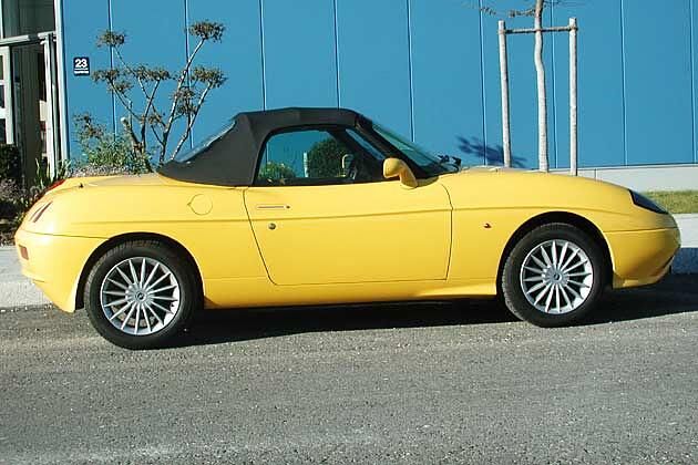 Das Softtop der Barchetta ist von innen nicht weiter isoliert