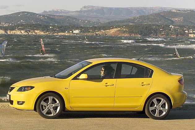 Zum Vergleich: Der Mazda 3 mit einem viel kürzeren Heck
