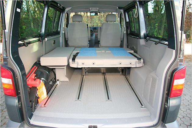 Die Liegeflächenverlängerung lässt sich auch herausnehmen