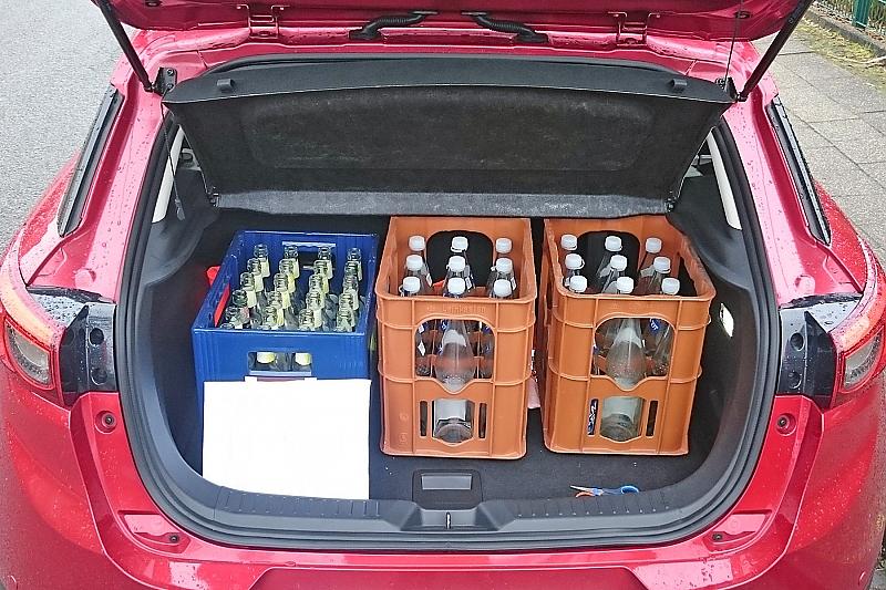 Der Kofferraum fasst 350 Liter.