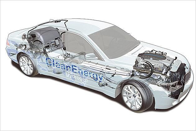 Vom Wasserstofftank führen doppelwandige Rohre zum Sicherheitsventil auf dem Dach, ...