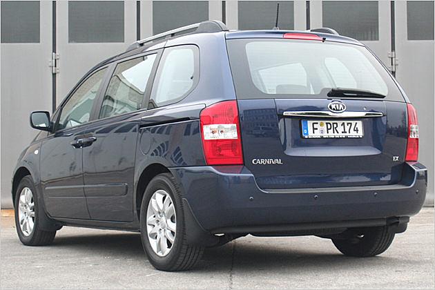 Nüchtern präsentiert sich das Heck des Carnival