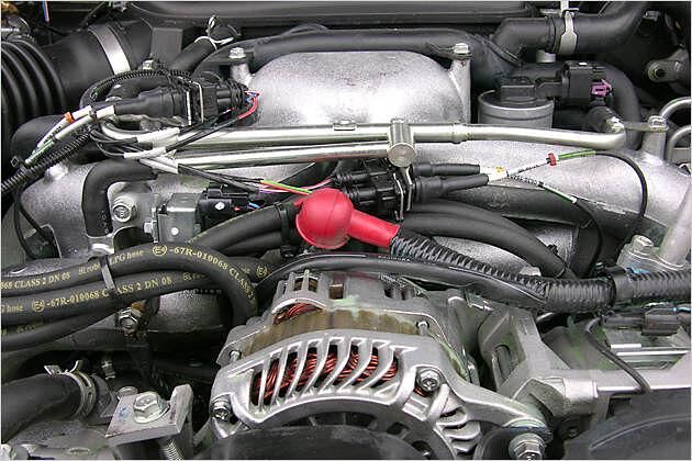 Die Schläuche versorgen den Motor mit Gas