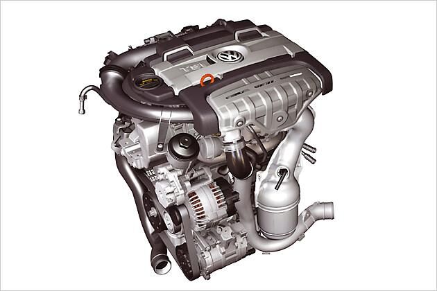 Ebenfalls neu entwickelt: Die TSI-Benzin-Direkteinspritzer-Motorenfamilie mit bis zu 200 PS Leistung