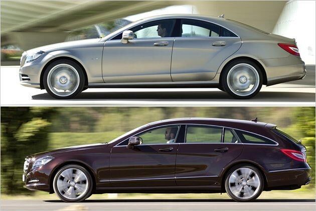 CLS (oben) und CLS Shooting Brake im direkten Vergleich: Eine elegante Erscheinung sind beide