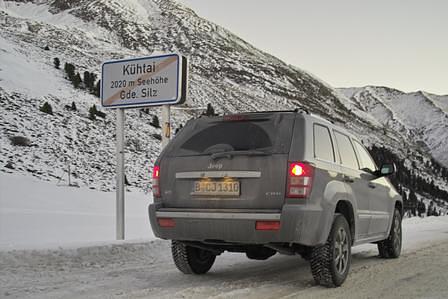 Praxistest: Jeep Grand Cherokee CRD - Abends nach Kühtai
