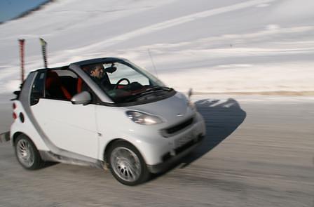 Mit dem Smart im Schnee