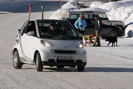 Mit dem Smart im Schnee