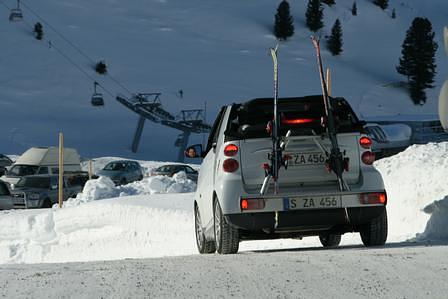 Mit dem Smart im Schnee