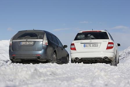 Vergleich: Saab XWD vs. Mercedes-Benz 4MATIC
