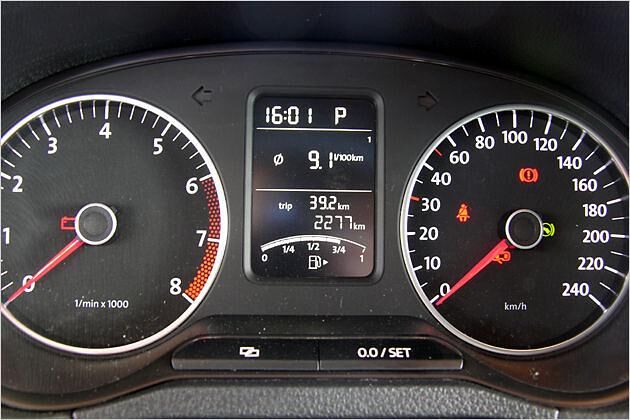 Sportlich gefahren, zeigt der Polo 1.2 TSI auch schon mal 9,1 Liter auf 100 Kilometer Verbrauch an