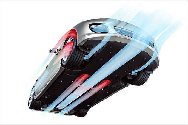 Die großflächige Verkleidung des Unterbodens hilft ebenfalls beim Sprit sparen