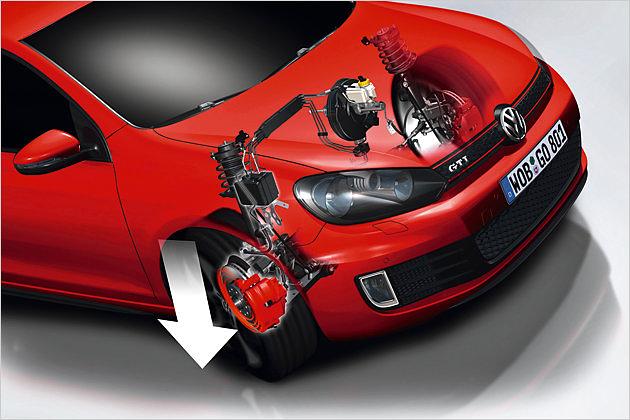 Dank des elektronischen Sperrdifferenzials XDS geht der GTI mit überdurchschnittlich guter Traktion zu Werke