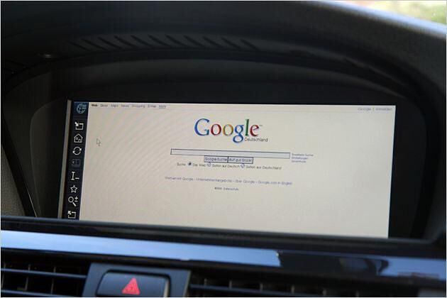 In unserem Testwagen gibt es einen Internet-Zugang