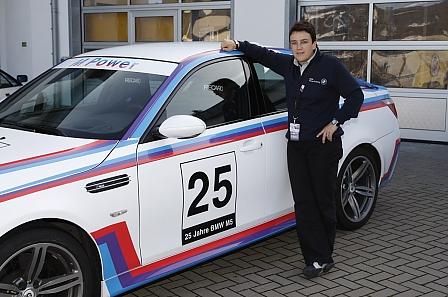BMW M5 Jubiläumsmodell und Rennfahrerin Claudia Hürtgen
