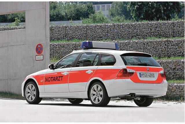 Der E91 als Notarzt-Einsatzfahrzeug