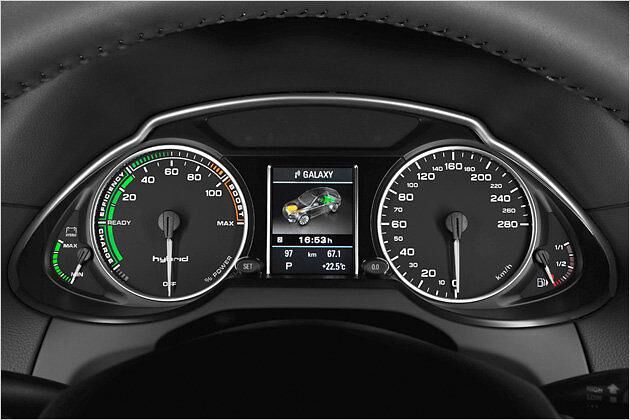 Statt des Drehzahlmessers informiert ein "Powermeter" über die abgerufene Leistung