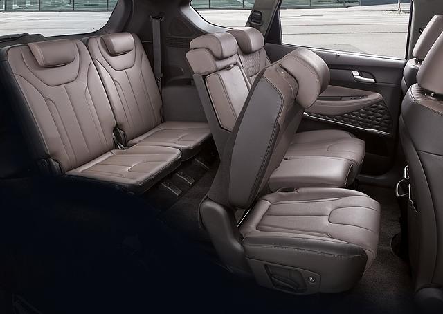 Hyundai Santa Fe 2018 - das Platzangebot in der dritten Sitzreihe ist überschaubar