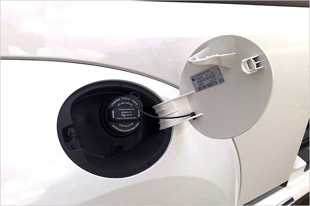 Große Klappe: Der Tankdeckel der Beetle