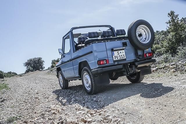 Auch als Cabrio ist die G-Klasse geländegängig