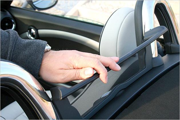 ... das Windschott nach hinten ...