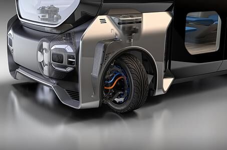 Integrierte 360-Grad-Lenkung von Protean - Gerne auch quer Integrierte 360-Grad-Lenkung von Protean - Gerne auch quer