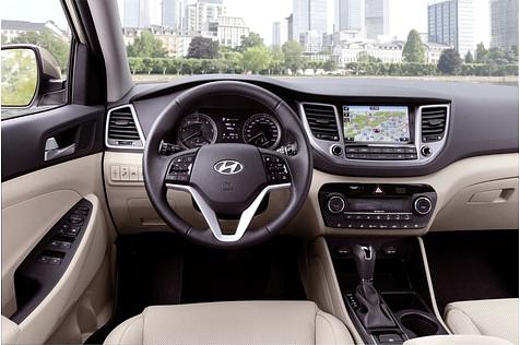 Das Cockpit des Hyundai Tucson.