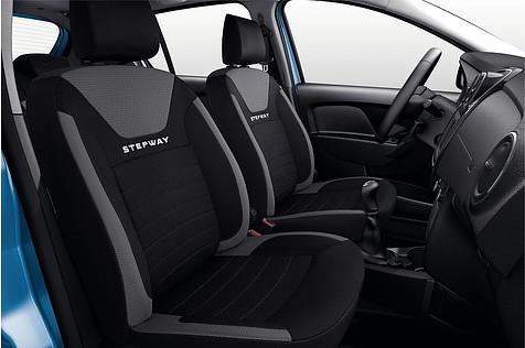 Einen gesteppten Schriftzug wert: Innenraum Dacia Sandero Stepway MJ 2016